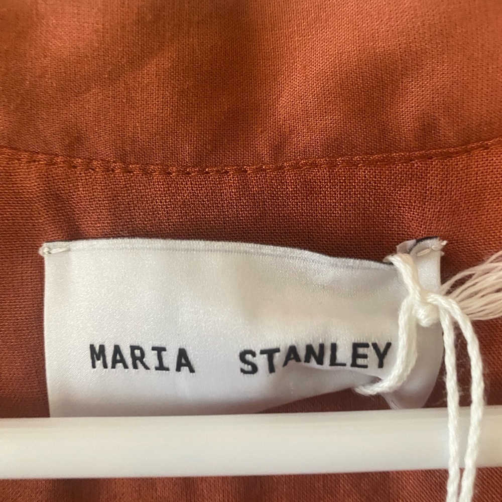 MWT Maria Stanley Elegant Ruffled Orange Dress size 0 - Picture 16 of 16